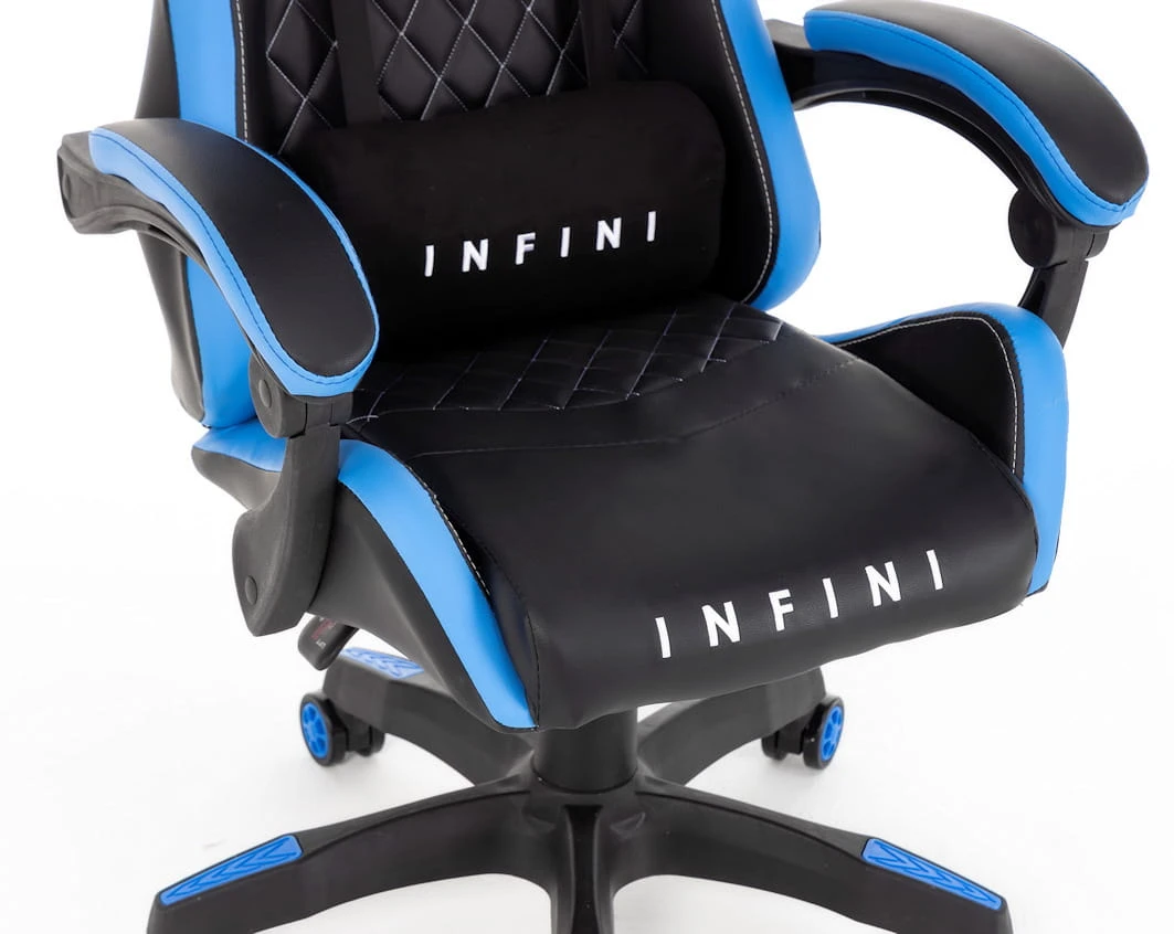 Ігрове крісло Infini Five Чорне з голубим (25069)