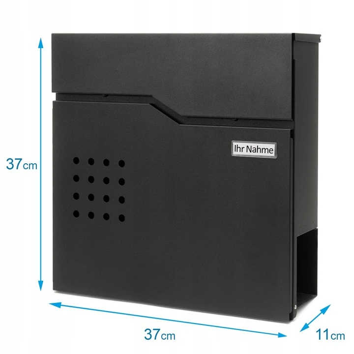 Поштова скринька для листів і газет VERDA SN3680-2 ЧОРНА