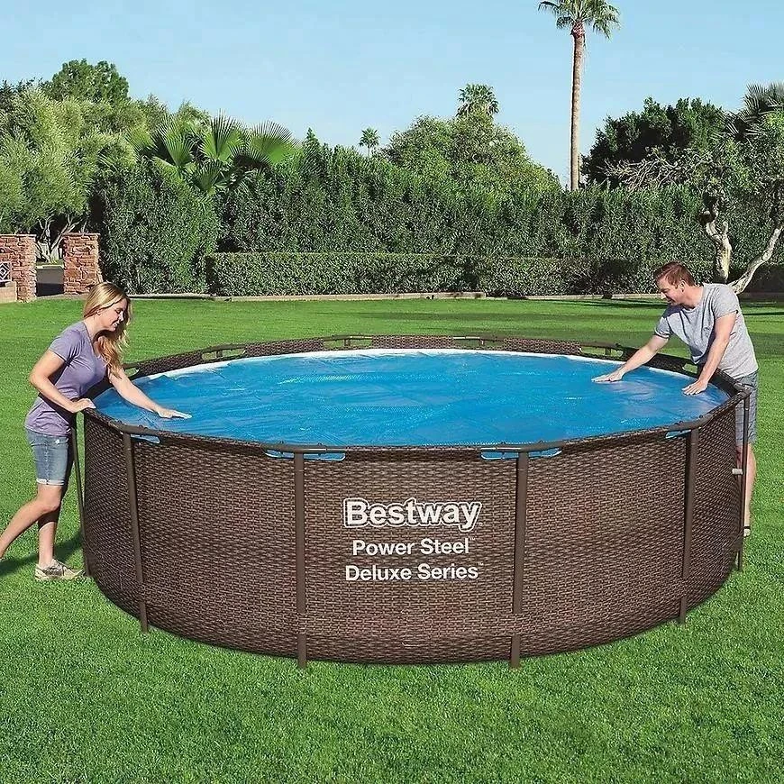 Солярна плівка Bestway 58242 для басейнів діаметром 366 см (теплозберігаюче накриття )