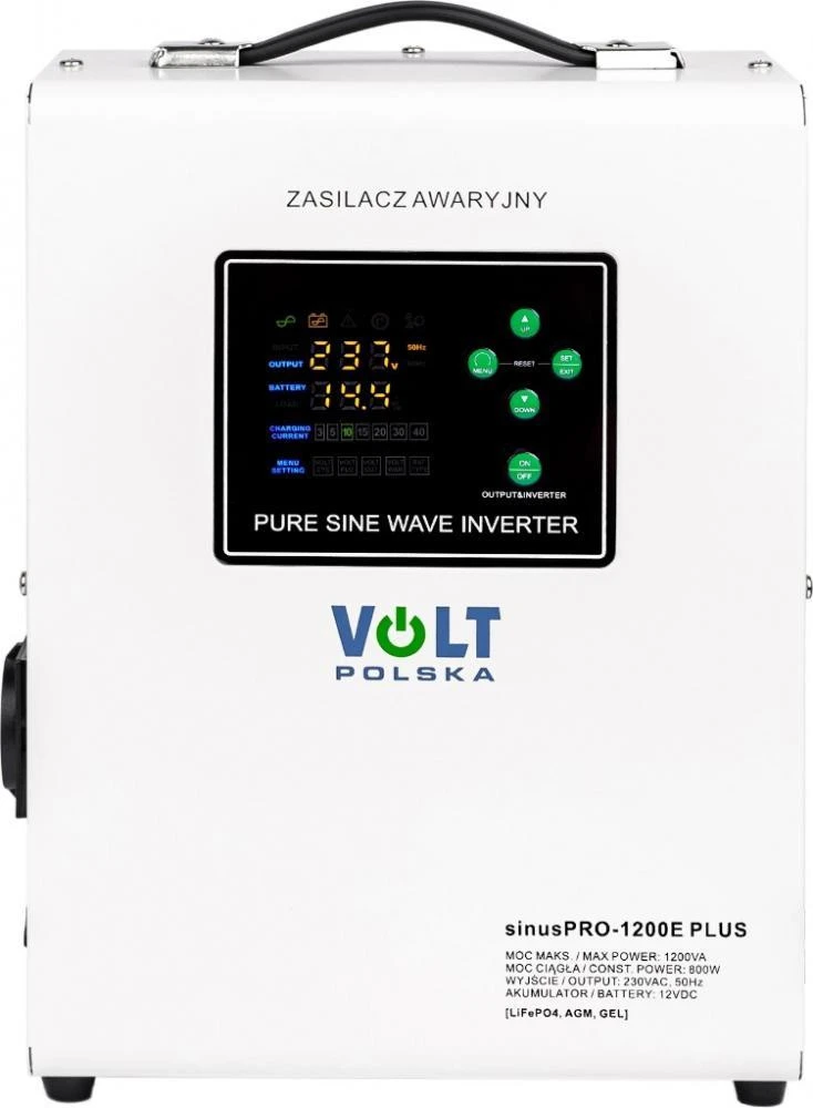 ДБЖ  Volt Polska SINUS PRO 1200E PLUS LiFePo4, AGM, GEL 12/230V 800/1200W