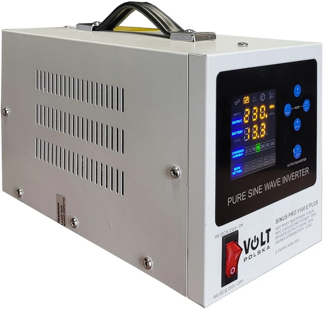 ДБЖ інвертор Volt Polska SINUS PRO 1100 E PLUS LiFePo4, AGM,GEL