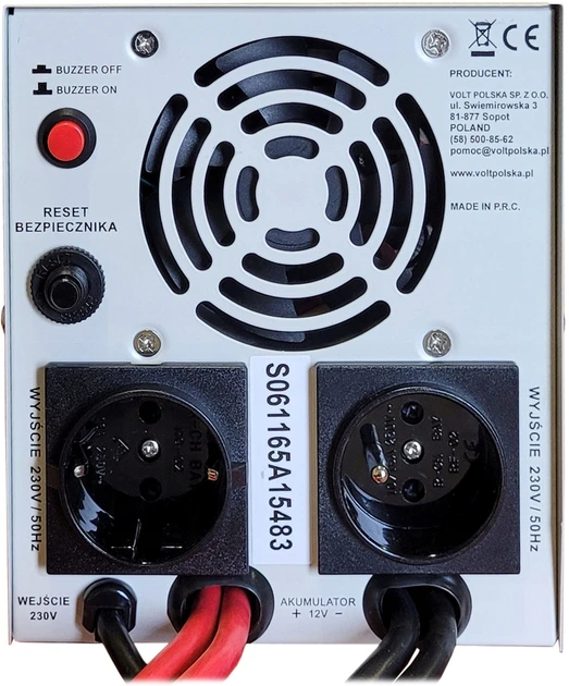 ДБЖ інвертор Volt Polska SINUS PRO 1100 E PLUS LiFePo4, AGM,GEL