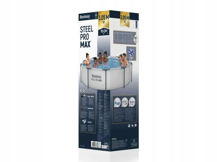 Басейн каркасний Bestway Steel Pro MAX 56406, 305x76 см