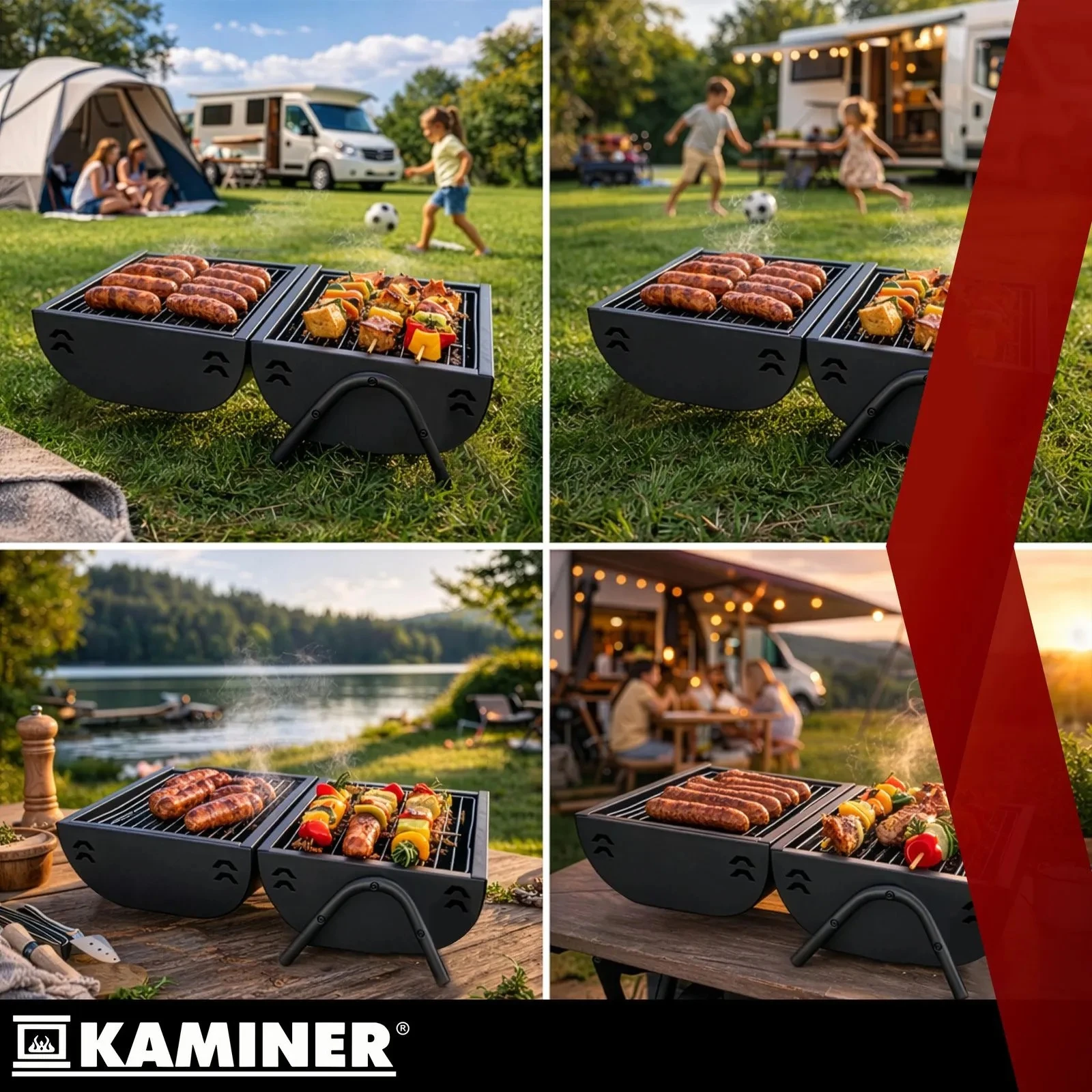 Туристичний садовий гриль мангал BBQ Kaminer