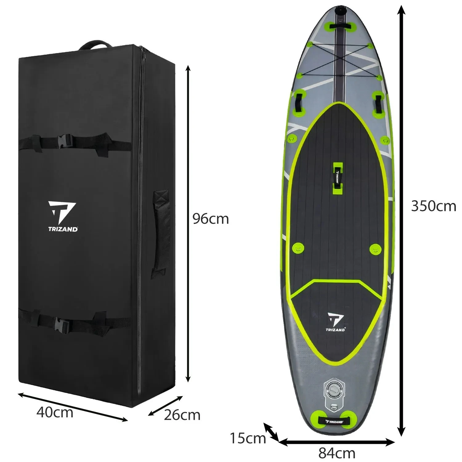 SUP Дошка з веслом Trizand MAX 350 см повний комплект 10 в 1