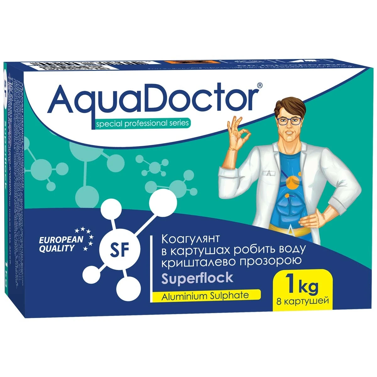 Коагулюючий засіб у картриджах AquaDoctor Superflock (Коагулянт)