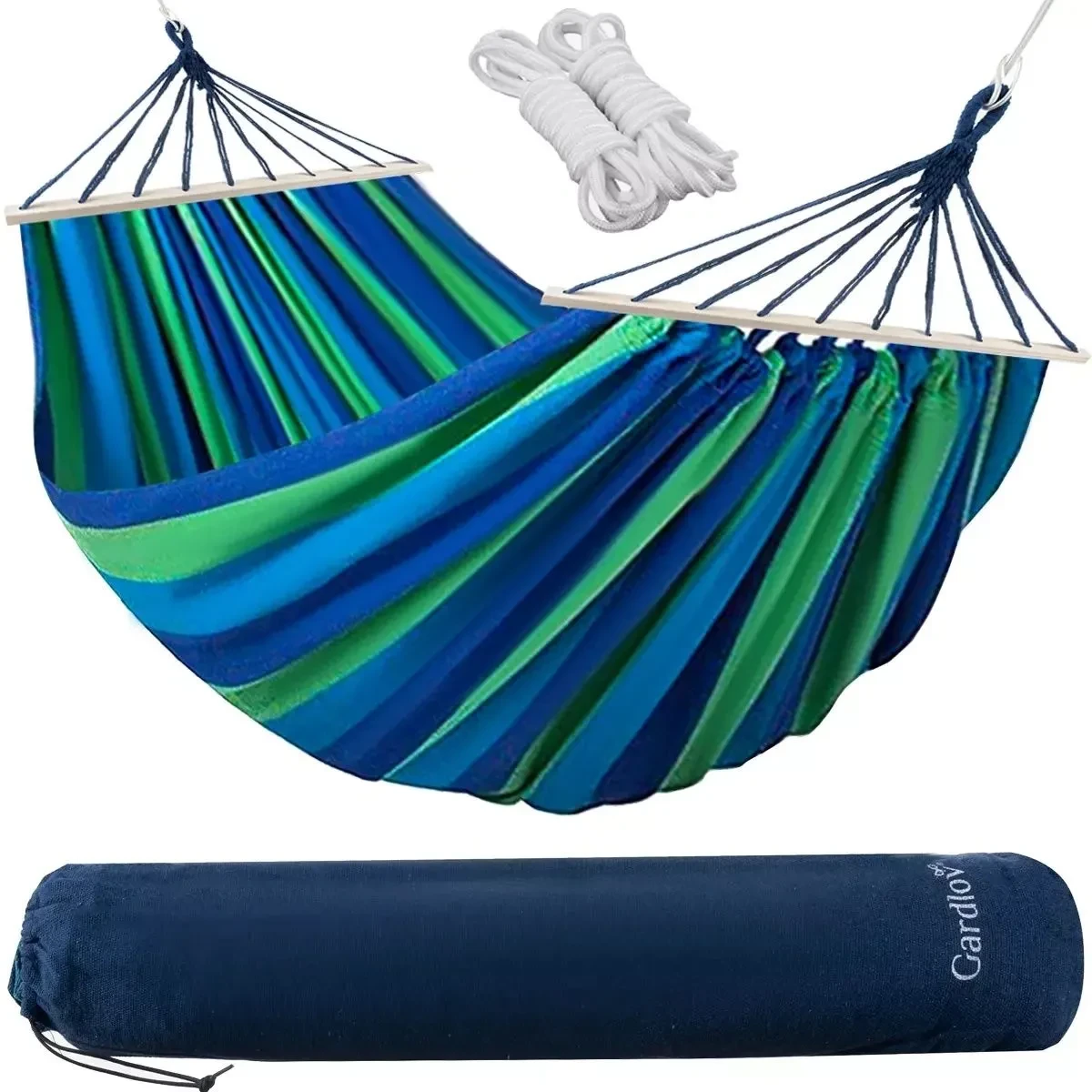 Садовий гамак 260х160 для двох осіб Gardlov MAX Green/Blue