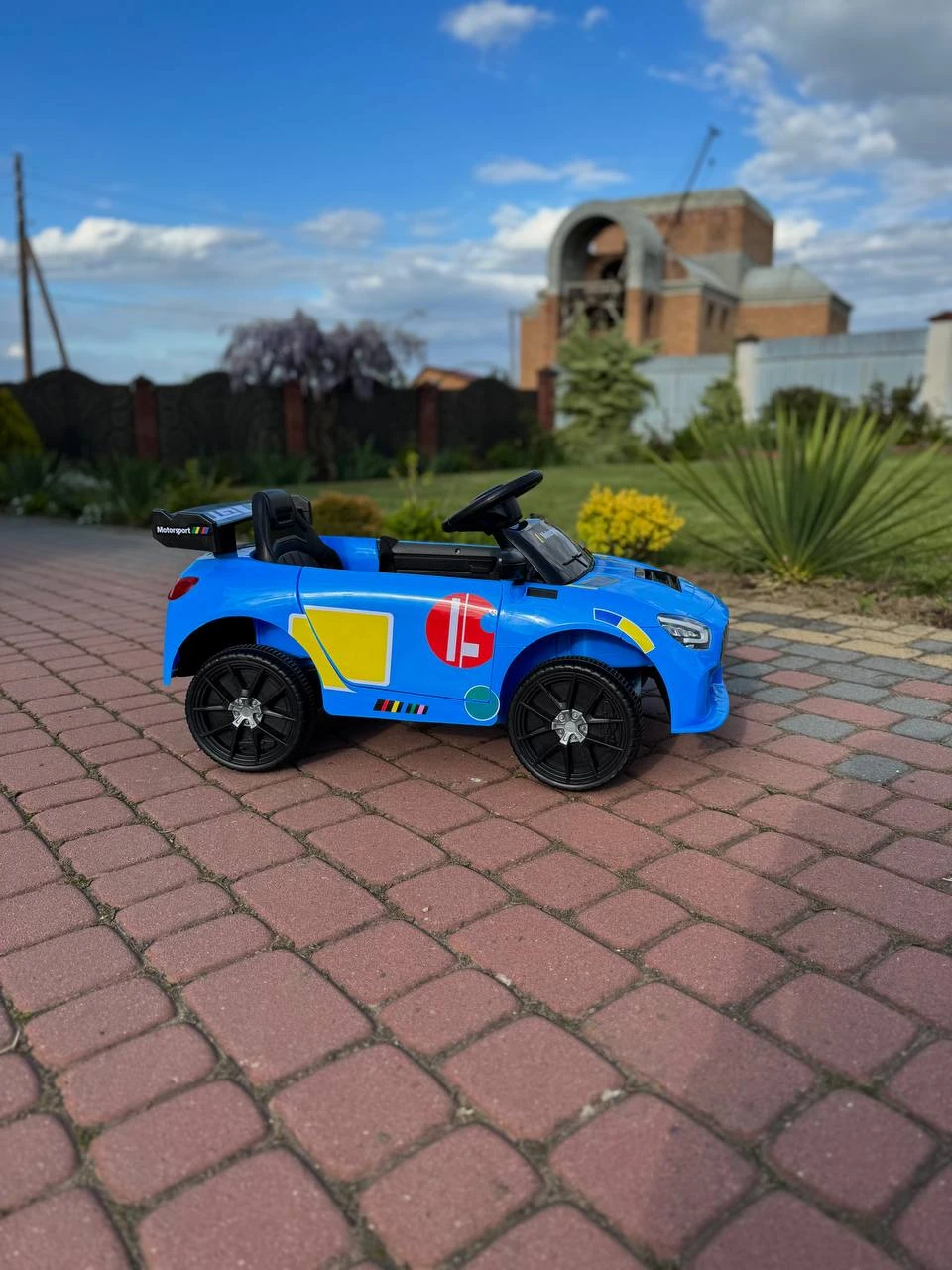 Дитячий спортивний електромобіль-кабріолет «Prima Speedster Cabrio» 6V з пультом (Синій)