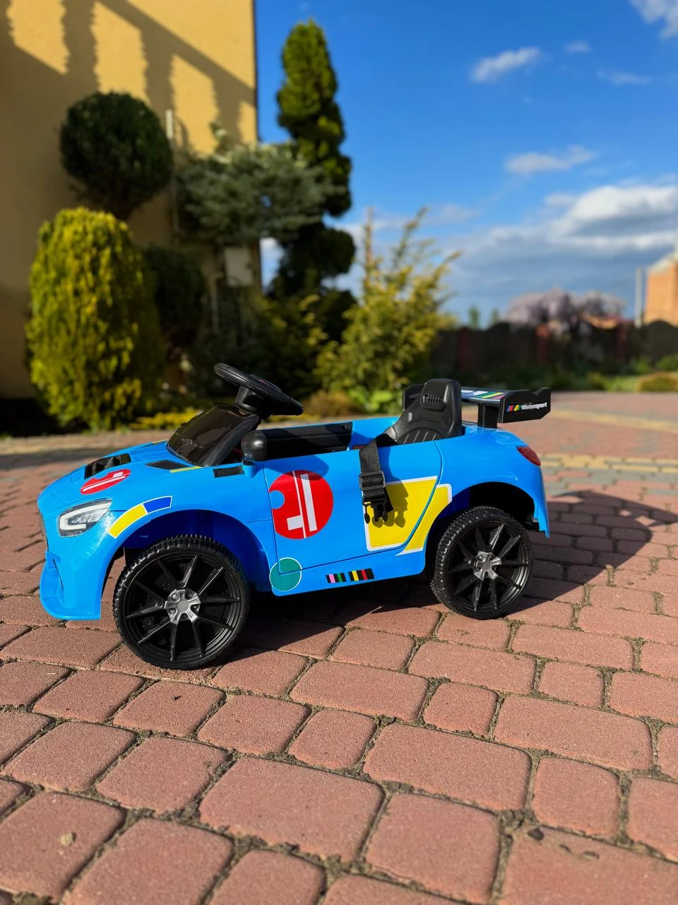 Дитячий спортивний електромобіль-кабріолет «Prima Speedster Cabrio» 6V з пультом (Синій)