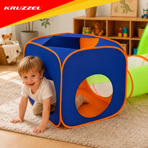 Дитячий намет-тунель + 100 кульок Kruzzel MAX 5 в 1 — Ігровий комплекс та сухий басейн