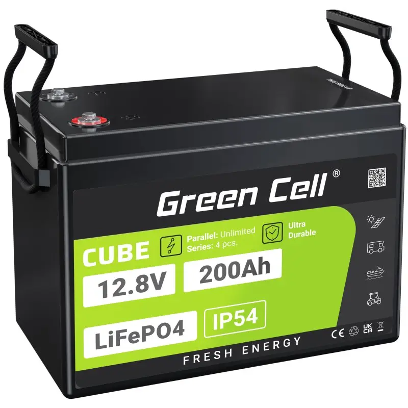 Акумулятор LiFePO4 Green Cell CUBE 12.8V 200Ah 2560Wh