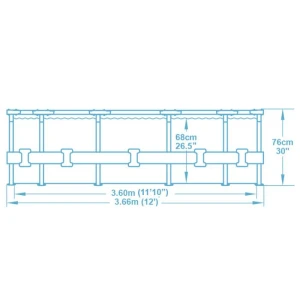 Каркасний басейн Bestway Steel Pro MAX 366х76 см (6473 л) для дорослих та дітей (56416)