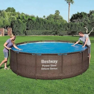 Солярна плівка Bestway 58242 для басейнів діаметром 366 см (теплозберігаюче накриття )