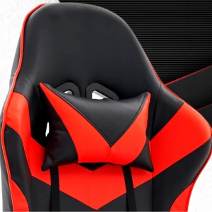 Ігрове крісло Care Life з підставкою для ніг Red/Black (CF-301-TBM)