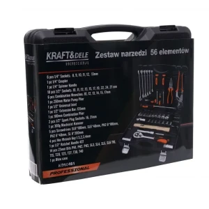 Набір інструментів 56 предметів  Kraft&Dele KD10461