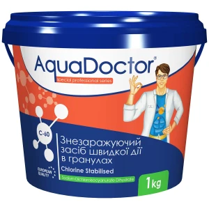 Дезинфектант на основі хлору швидкої дії шок-хлор AquaDoctor C-60 1 кг