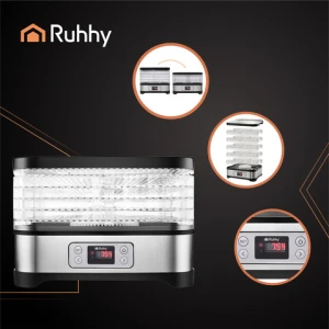 Сушарка для грибів та фруктів 10 л, 5 поличок, 400 Вт, Ruhhy 25929