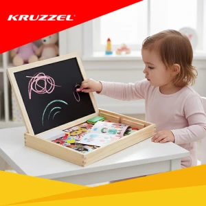 Двостороння магнітна навчальна дошка Kruzzel, 108 ел.