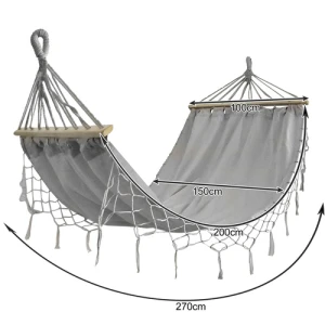 Садовий гамак  200x150см Gardlov XXL сірий